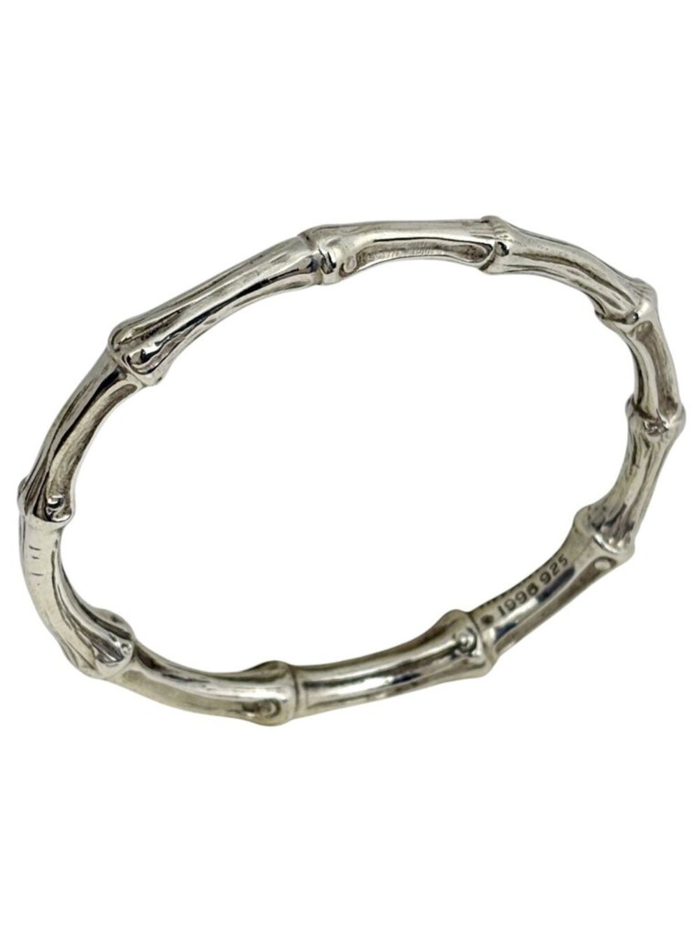 Tiffany & Co Bangle Bamboo 925 Sterling Silver Bracelet